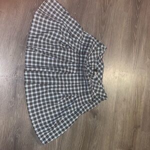 H&M Plaid Skirt Light Blue
